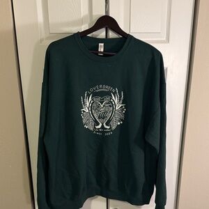 Jerzees Forest Green Crewneck Sweateshirt
